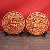 Chinese Brass Ornaments Fortune Eight Trigram Copper Mirror Tabletop Ornaments Living Room Study Home Decoration