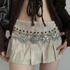 Waist Belt Hot Girl Sexy Metallic Crosses Adjustable Body Chain for Dress Stage
