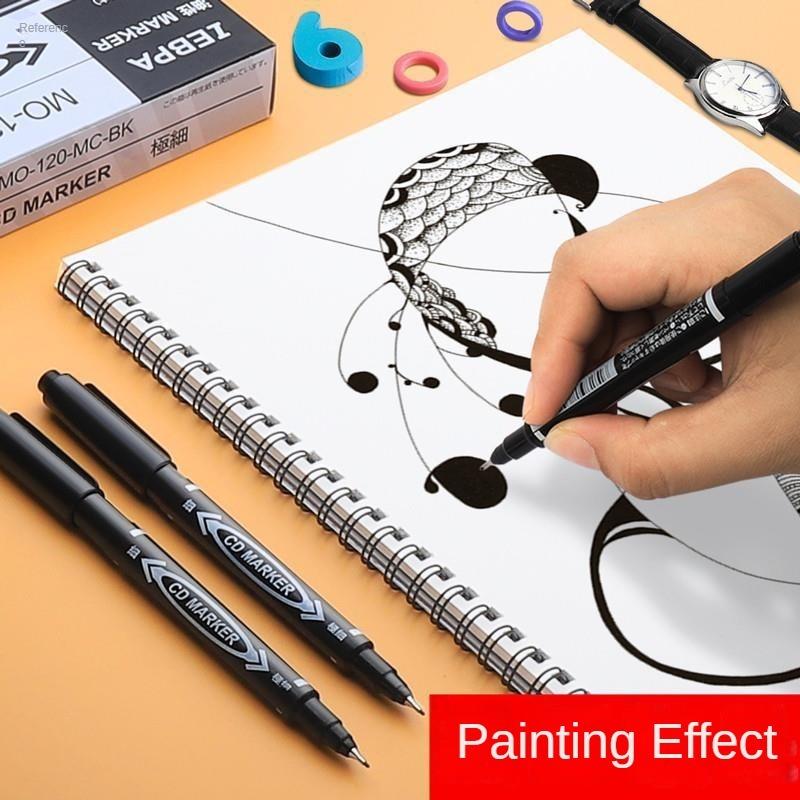 Набор из 10 перманентных маркеров с двойным наконечником - Черные, Синие, Красные чернила для пластика, дерева, металла, стекла