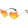 Costume Accessories Fire Heart Shaped Sunglasses Party Favor Eyewear  for Women & Men