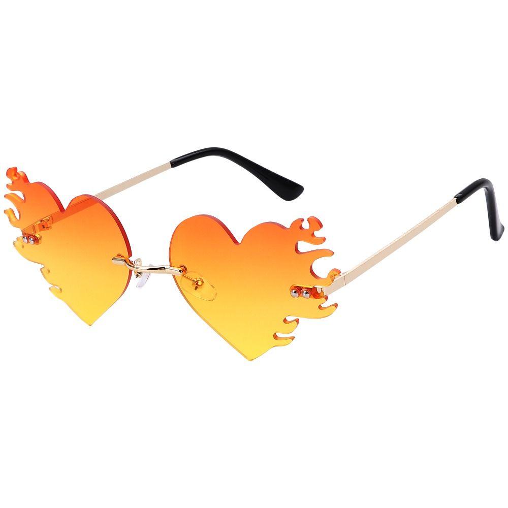 Costume Accessories Fire Heart Shaped Sunglasses Party Favor Eyewear for Women & Men