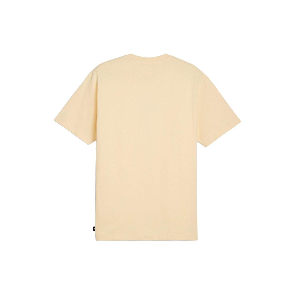 Puma Повседневная футболка с принтом персонажа, с круглым вырезом и короткими рукавами, мужская, топы, желтая 624051-66