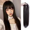 25/35cm Women Wig Fluffy Breathable Natural Bangs Cosmetic Short Straight Look Synthetic Wigs with Tool for Lady