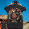 Men's Animal T-shirt 3d Japanese Samurai Cat Print