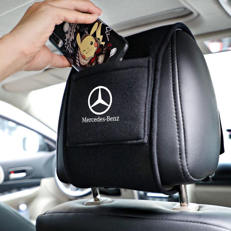 Car Seat Headrest Pillowcase Anti-Dirty Protective Cover For Mercedes Benz W203 W204 W205 W206 W212 CLK GLA B C E S Accessories HM9