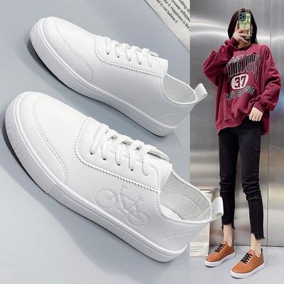 2024 Кроссовки Женские Повседневная Обувь Новые Весенние Вышитые Туфли на Платформе Белые Дышащие Кроссовки на Шнуровке Обувь на Плоской Подошве Большой Размер 43