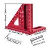 Имперская 3D измерительная линейка с несколькими углами, квадратный угломер из алюминиевого сплава 45/90 градусов для столяра-инженера
