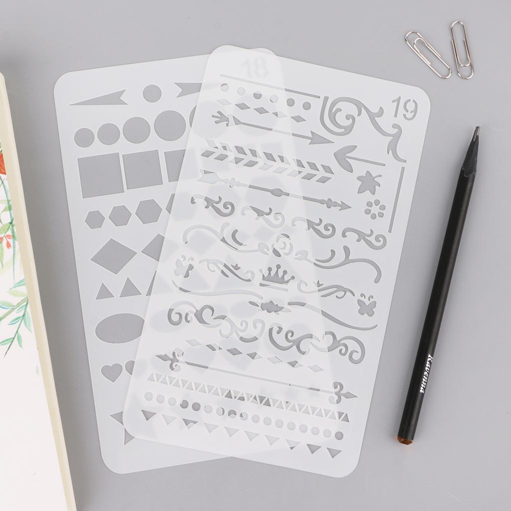 Трафарет Bullet Journal 20 шт./компл. Пластиковый ежедневник-планировщик, украшения, принадлежности для путешествий на открытом воздухе, кемпинга, журналы, декор