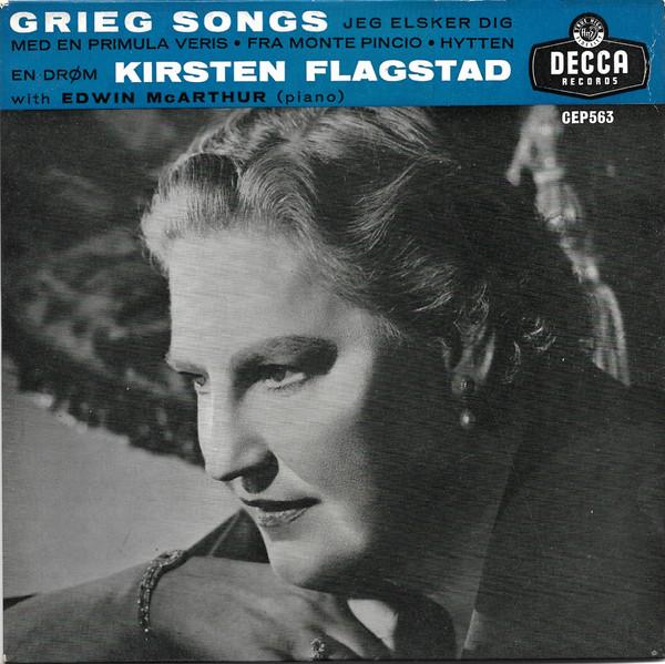 Пластинка 7 дюймов KIRSTEN FLAGSTAD EDWIN MCARTHUR Песни Грига CEP563 Decca 1958 Великобритания Классика Б/у