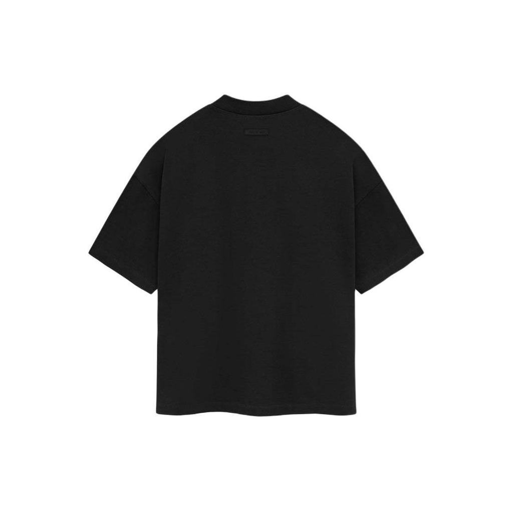 Fear of God Футболка Essentials Heavy Jersey с круглым вырезом, темно-черные мужские топы 125SP242004F