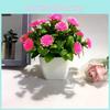 Faux Chrysanthemum And Pine Cone Fake Plant Arrangement With Injection Molded Material For Decor