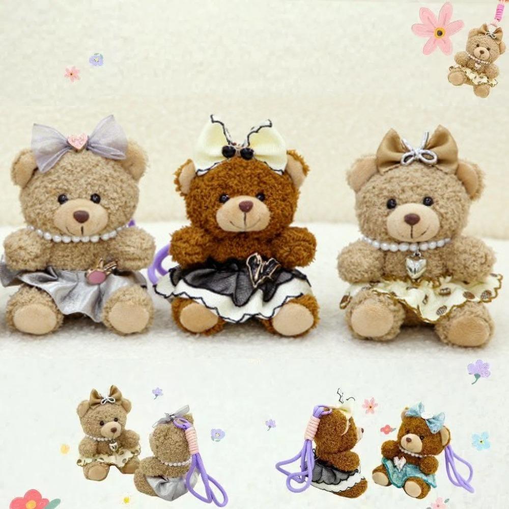 Украшения Медведь Брелок Милый Автомобильный Брелок Креативные Мягкие Куклы Рюкзак Декор