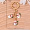 Рождественская елка Санта Клаус Брелоки Шарм для сумки для женщин Изысканная подвеска для сумки Брелок для ключей от машины Ювелирное изделие Рождественский подарок