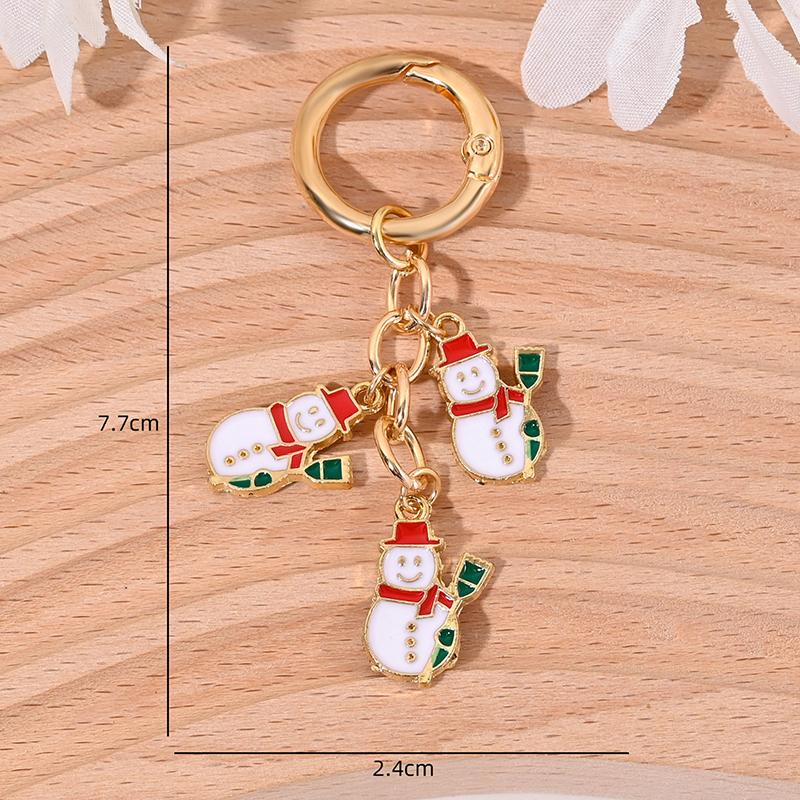 Рождественская елка Санта Клаус Брелоки Шарм для сумки для женщин Изысканная подвеска для сумки Брелок для ключей от машины Ювелирное изделие Рождественский подарок