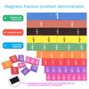 Magnetic Fraction Tiles Math Manipulatives Hands-On Visual Learning Rainbow Fraction Blocks Elementary School Educational Kit for Kids