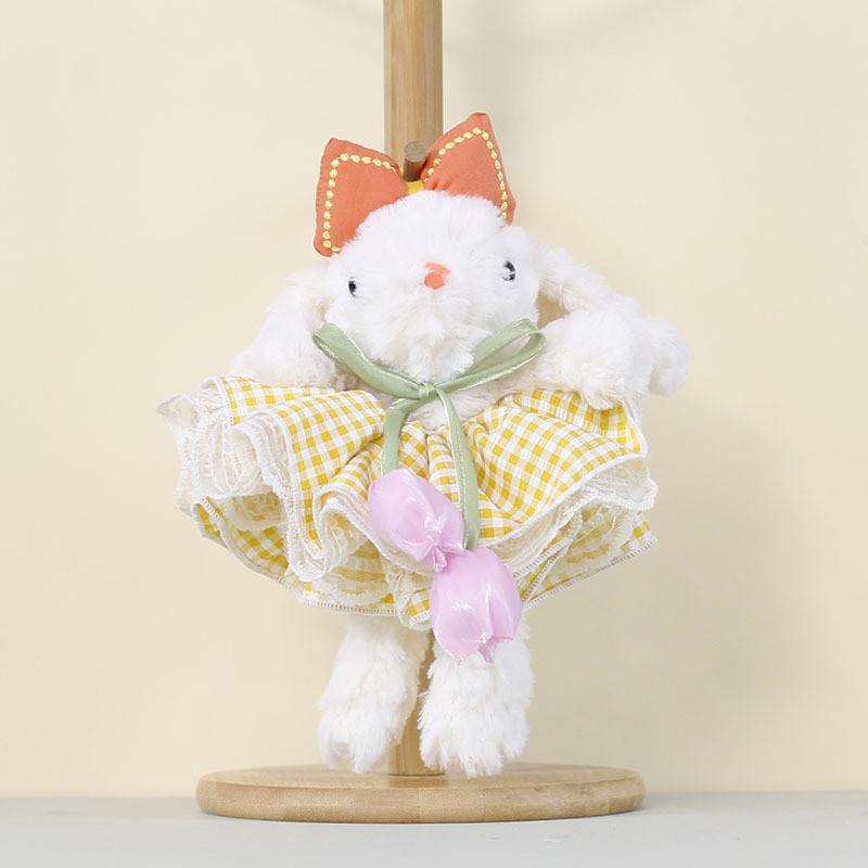 Colorful Bunny Plush Doll With Pp Cotton Filling Perfect For Backpacks And Kids Gifts