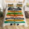 Детский комплект постельного белья Camper King Queen Happy Camping Пододеяльник для подростков и мальчиков на открытом воздухе Покрывало из полиэстера