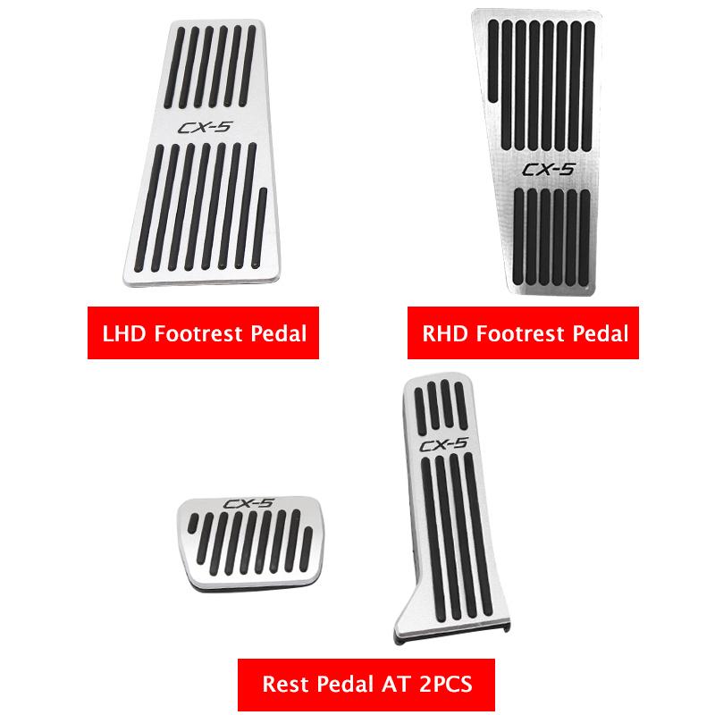 Для Mazda CX-5 CX5 KE KF 2012-2016 2017 2018 2019 2020 2021 2022 2023 2024 Педали акселератора тормоза автомобиля Подставка для ног Накладка на педаль