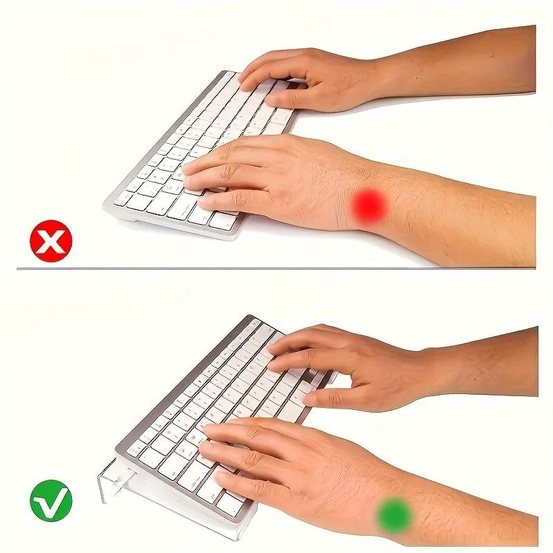 1pc Acrylic Keyboard Stand, Compact Desktop Lifter for Keyboard and Mini PC, Mixed Color, Uncharged, Durable Material