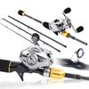Casting Fishing Rod Combo 2.1M Carbon Lure Pole with Left Right Hand Baitcasting Reel