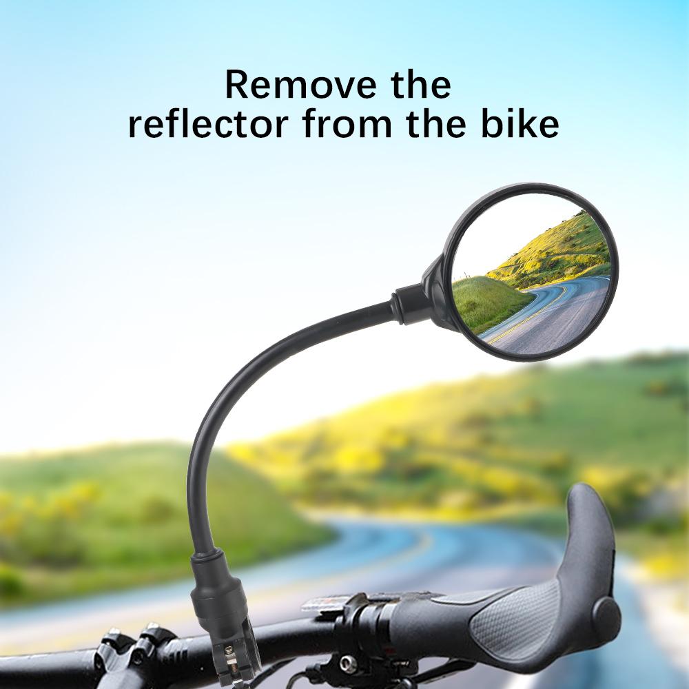 Rotatable And Adjustable Wide Angle Rear View Universal Motorcycle Bike Handlebar Rearview Mirror Shockproof Convex Mirror