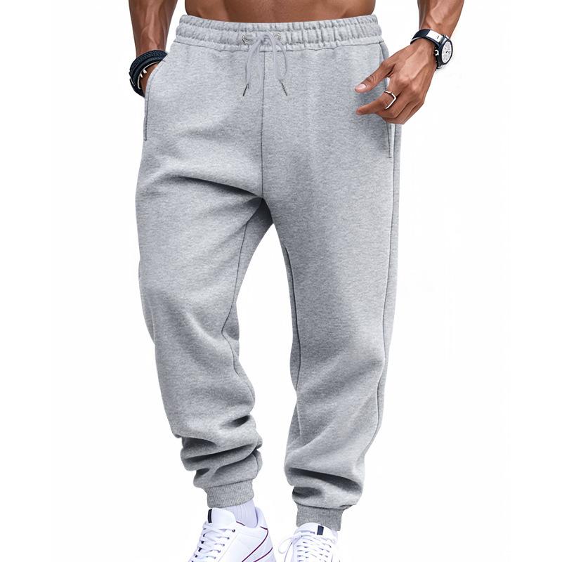 Men S American Style Thin Fleece Sports Casual Jogger Pants