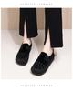 Women's Velvet-Lined Non-Slip Winter Shoes - Warm Round-Toe Flats for Middle-Aged and Older Adults