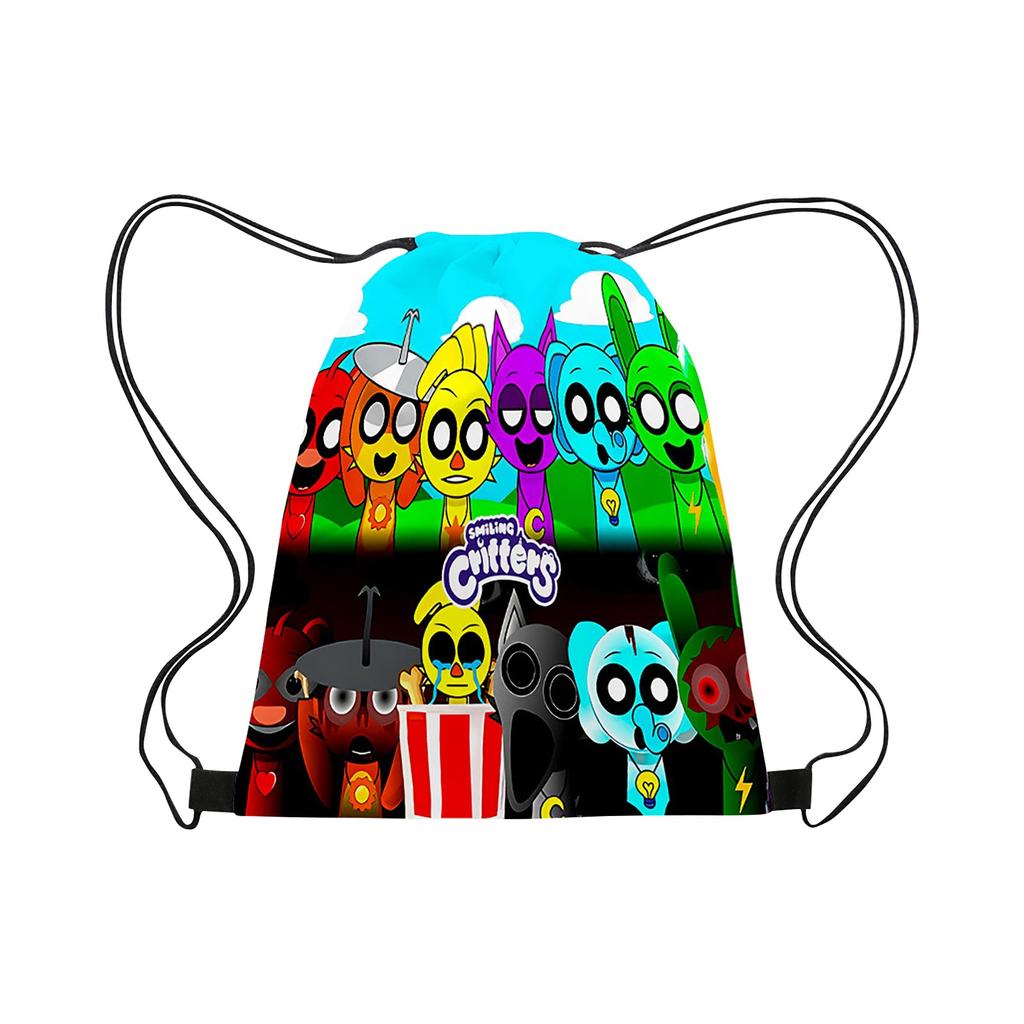 Box Sprunki Drawstring Bag Портативный Большой Вместительный Рюкзак Drawstring Водонепроницаемый