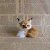 Simulation Brown Fox Toy Furs Squatting Home Decoration Animals World Static Action Figures Toys
