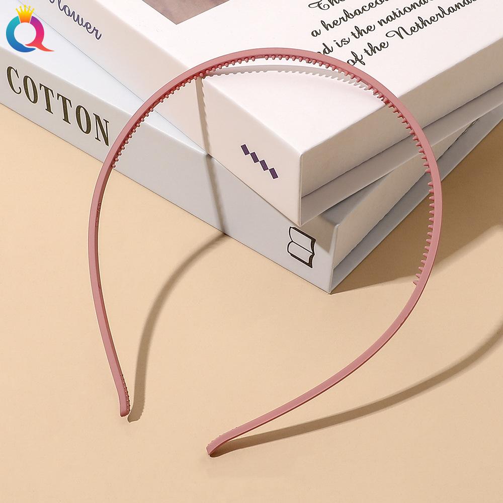 Нескользящая зубчатая повязка на голову с нажимом на волосы, челка, сломанная повязка на голову, простая черная коричневая повязка на голову для женщин