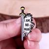 Значок-булавка с надписью "Я НЕ МУЖЧИНА" Забавная игра Меч Брошь Значок Аксессуары для сумок Подарок