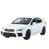 1/30 Subaru STI WRX Металлическая модель автомобиля Звук и свет Оттянуть Назад Детская игрушка Коллекционные предметы Подарок на день рождения
