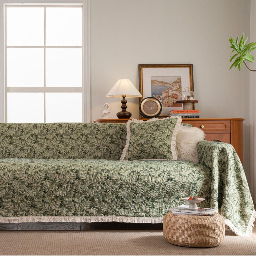 Jacquard Sofa Towel Monet Oil Painting Fringed Four-season Universal Full Cover All-inclusive Universal Cover Blanket Sofa Cover