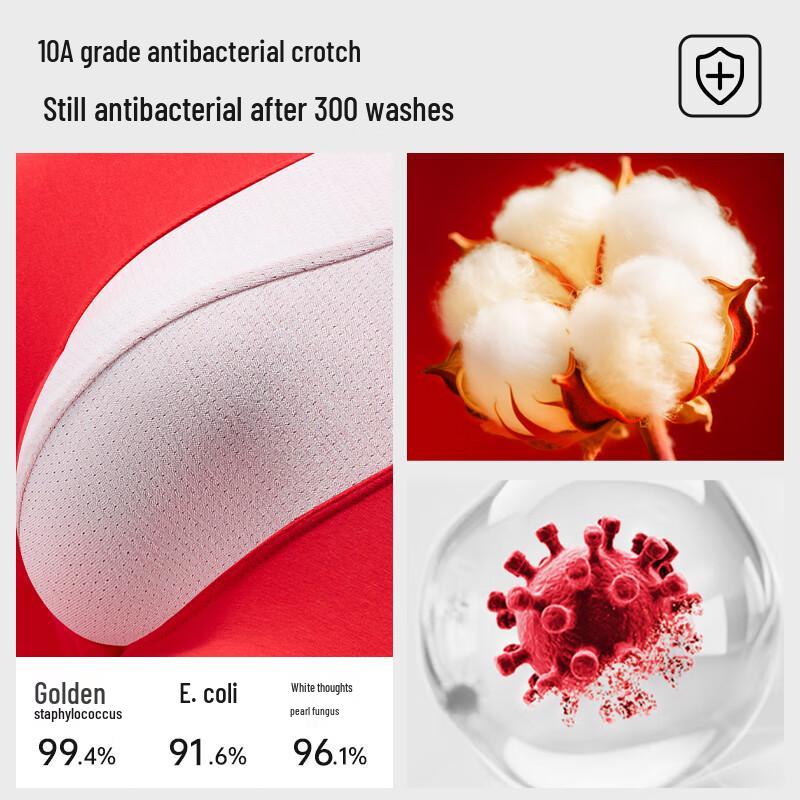 Dushi Liren Men's Lucky Red Antibacterial Boxer Briefs & Socks Gift Set