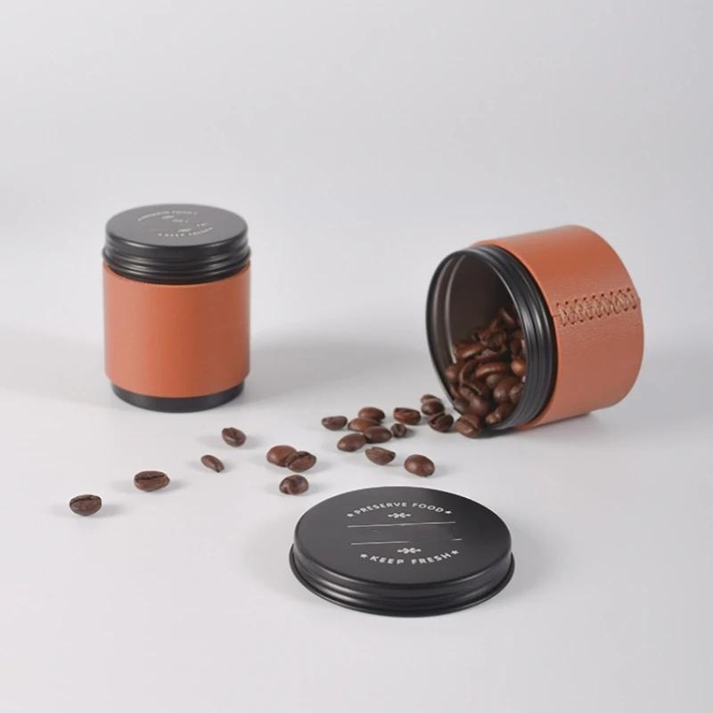 Мини-банка для хранения кофейных зерен, герметичная банка для кофейного порошка, переносная емкость для хранения кофейных зерен, контейнер для хранения чая на открытом воздухе