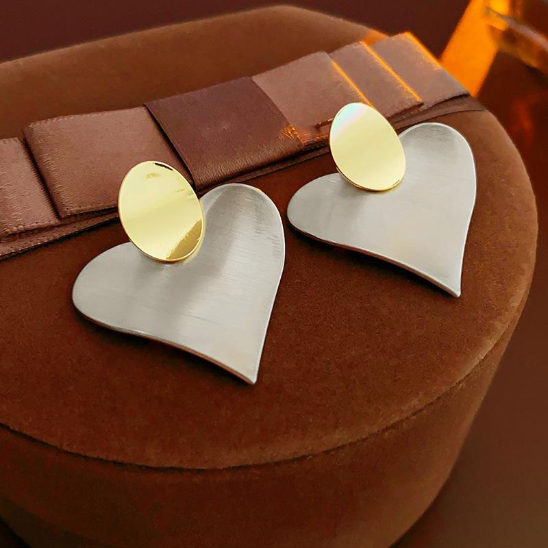 Серьги-подвески с геометрическим ажурным круглым кулоном 'Серебряная игла' в европейском и американском преувеличенном стиле для женщин.