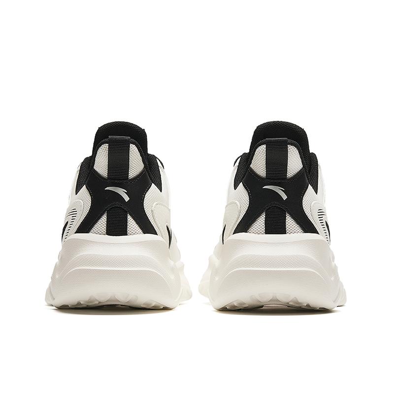 Anta Асимметричные амортизирующие нескользящие низкие повседневные туфли мужские кроссовки черные белые 912418855-1