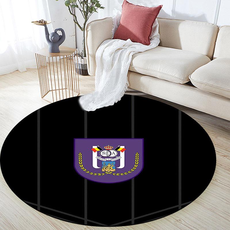 RSC Anderlecht,Round Area Rug,Carpet Rug for Living Room Bedroom Sofa Playroom Decor,Non-slip Floor Mat