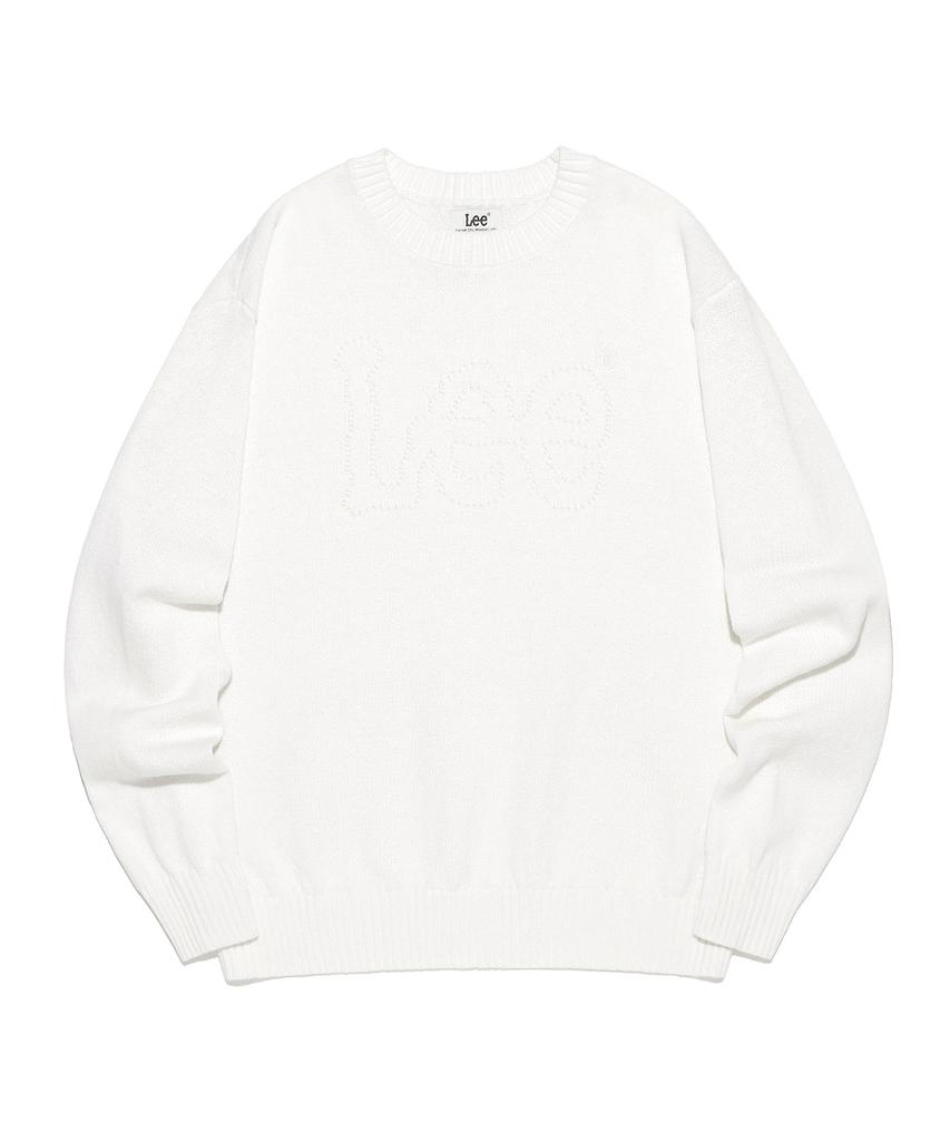LEE Big Twitch Scallop Logo Knit Ivory