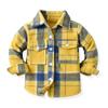 Kids Toddler Flannel Shirt Jacket Plaid Long Sleeve Lapel Button Down Shacket Baby Boys Girls Fall Shirt Coat Outwear