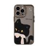 Милый ветреный простой черный кот чехол для мобильного телефона iPhone17ProMax Apple 16Pro мягкий чехол 13 прозрачный защитный чехол