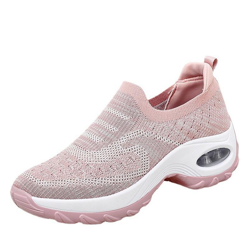 New Fly-woven Air Cushion Shoes Spring and Summer Women's Casual Shoes Foreign Trade Large Size Fashion Trend Breathable Women's Shoes
