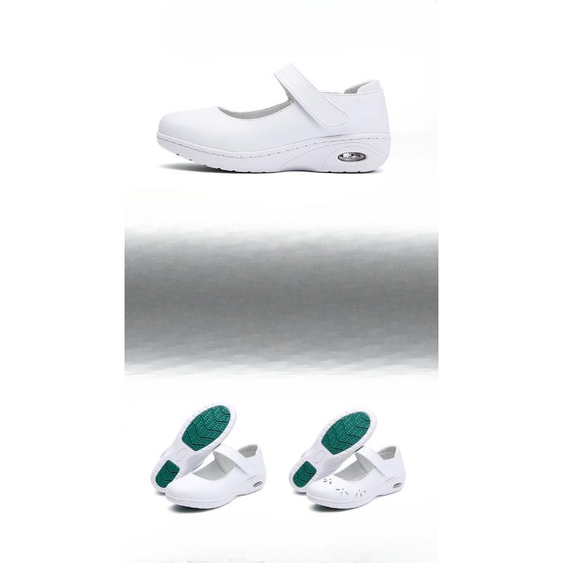 Nurse Shoes Women's Soft-soled Anti-slip Breathable Versatile Flat Shoes with Velcro