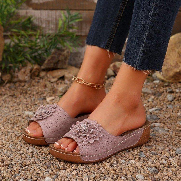 Fashion Summer Sandals Women Shoes Non-Slip Walking Shoes Slip On Shoes Woman Wedge Women's Sandals Party Slippers Woman Female Footwear