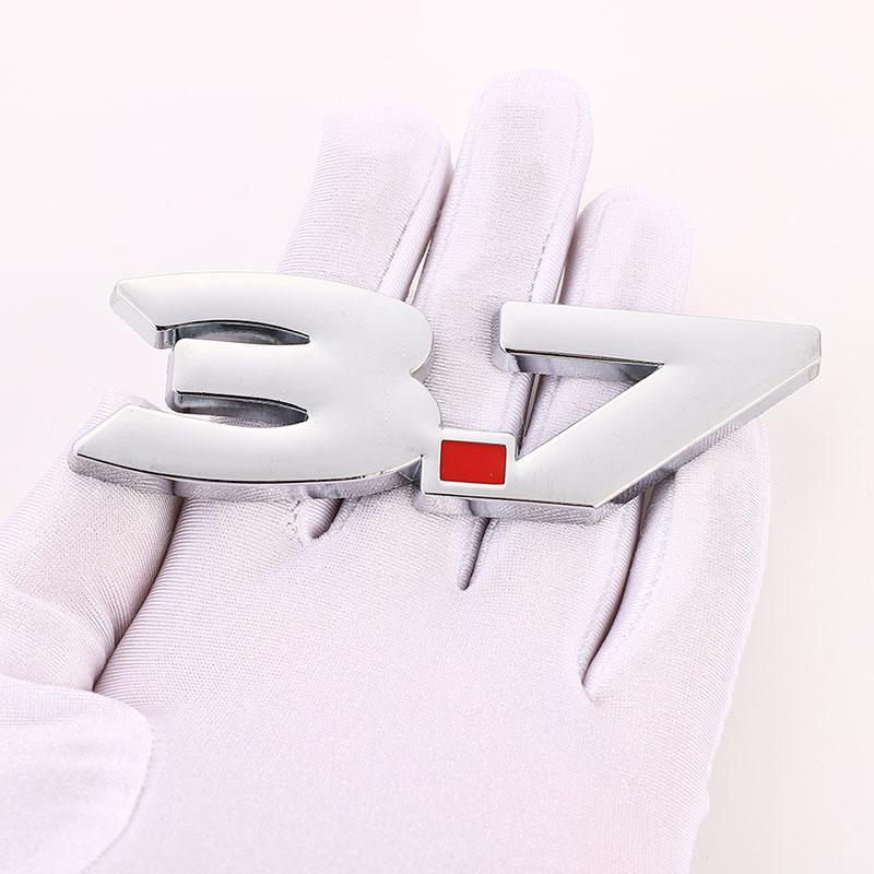 3D металлический 3.7 логотип автомобиля наклейка значок авто эмблема багажник наклейки для 3.7 Q50 Q50S Q50L G37 Q30 QX60 Q70 G25 QX70 FX35 FX37