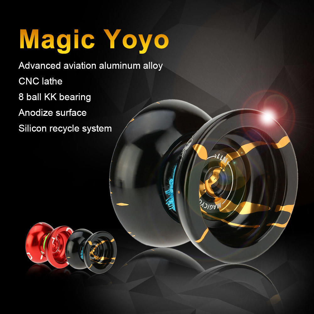 Профессиональный Magic Yoyo N11 из алюминиевого сплава, металлический йойо, 8 шариковых подшипников KK с вращающейся веревкой для