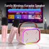 Мини-динамик P3 Bluetooth с беспроводным микрофоном для домашнего караоке