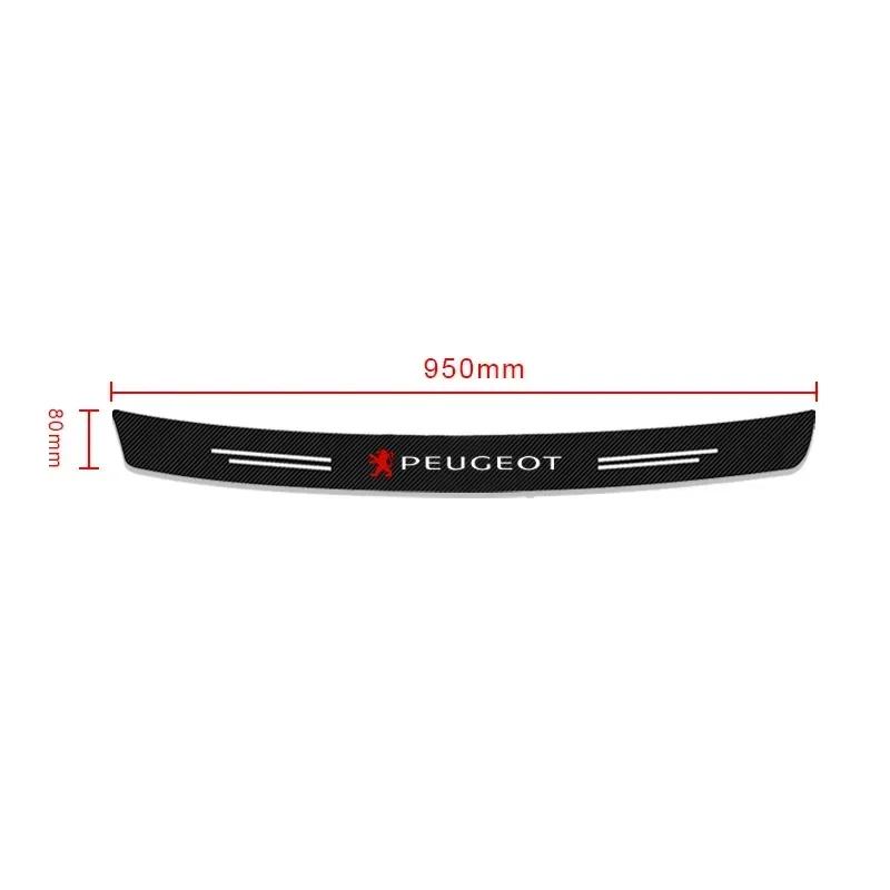 Carbon Fiber Car Rear Bumper Trunk Guard Protected Sticker For Peugeot 107 106 205 206 307 308 3008 207 208 407 508 2008 5008