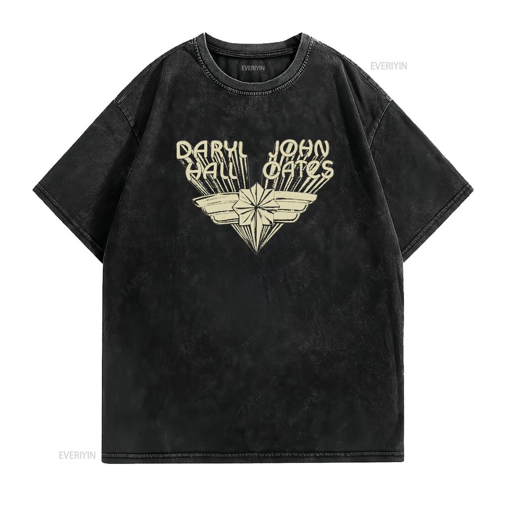 Футболка Hall And Oates Big Bam Boom Черная Унисекс S 5xl Cc3841 Винтажная Стирка Универсальная Графическая Удобная Дышащая Немного