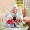 35cm Christmas Snow Man Stuffed Toys Dolls Cartoon Animal Plushie Toys Home Car Christmas Decoration Pillow Holiday Toys Gift